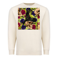 Halloween Witch Skull Seamless Pattern Premium Sweatshirt | Teevron