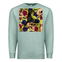Seafoam halloween witch skull seamless pattern Premium Sweatshirt - BundleAndBundleShop