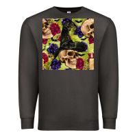 Smoke halloween witch skull seamless pattern Premium Sweatshirt - BundleAndBundleShop