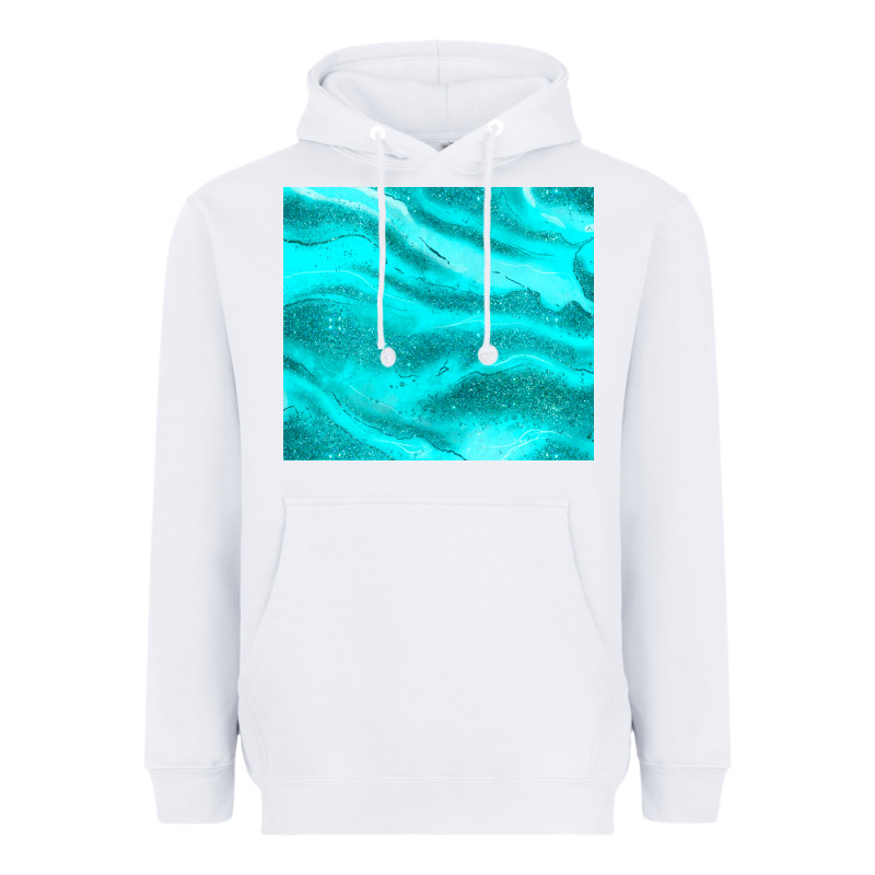 Turquoise Glitter Heavyweight Hoodie by JahusDesignShop | Teevron