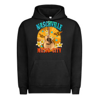 Pigment Black naschville music city Urban Hoodie - NancyCooperArtShop