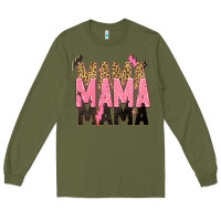 Army Green mama mama mama lightning bold Long Sleeve Tee - Zillion Design Studio