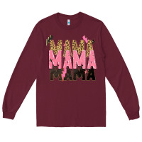 Burgundy mama mama mama lightning bold Long Sleeve Tee - Zillion Design Studio