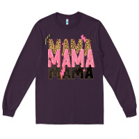 Plum mama mama mama lightning bold Long Sleeve Tee - Zillion Design Studio