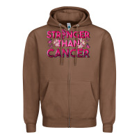 Chestnut Stronger Than Cancer Zipper Hoodie - texasbilliewilder