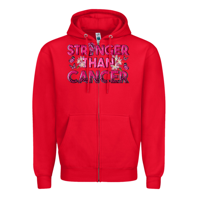 Stronger Than Cancer Zipper Hoodie by texasbilliewilder | Teevron