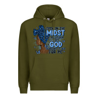 Army Green even in the midst of may storm afro woman Premium Hoodie - MaliasSmallBusiness