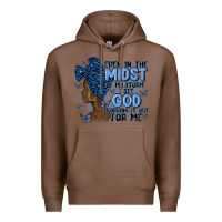 Chestnut even in the midst of may storm afro woman Premium Hoodie - MaliasSmallBusiness