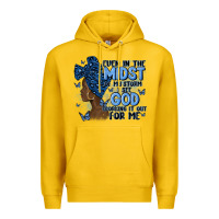 Even In The Midst Of May Storm Afro Woman Premium Hoodie | Teevron