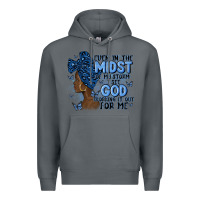 Rock even in the midst of may storm afro woman Premium Hoodie - MaliasSmallBusiness