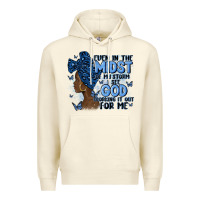 Sandshell even in the midst of may storm afro woman Premium Hoodie - MaliasSmallBusiness