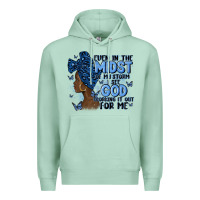 Seafoam even in the midst of may storm afro woman Premium Hoodie - MaliasSmallBusiness