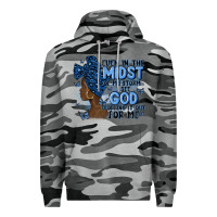 Slate Camo even in the midst of may storm afro woman Premium Hoodie - MaliasSmallBusiness