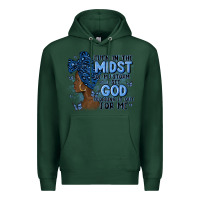 Sports Green even in the midst of may storm afro woman Premium Hoodie - MaliasSmallBusiness