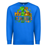 True Royal my first st patricks day with coins and shamrocks Premium Sweatshirt - AdoDesignShop