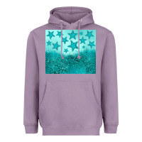 Lavender turquoise glitter star Heavyweight Hoodie - JahusDesignShop