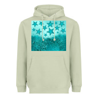 Matcha turquoise glitter star Heavyweight Hoodie - JahusDesignShop