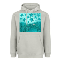 Moon Dust turquoise glitter star Heavyweight Hoodie - JahusDesignShop