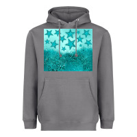 Storm turquoise glitter star Heavyweight Hoodie - JahusDesignShop