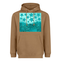 Toasted Coconut turquoise glitter star Heavyweight Hoodie - JahusDesignShop