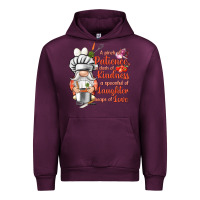 Mauve Wine patience a dash of kindness Urban Hoodie - NancyCooperArtShop