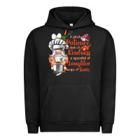Pigment Black patience a dash of kindness Urban Hoodie - NancyCooperArtShop