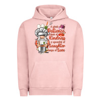 Pigment Salmon patience a dash of kindness Urban Hoodie - NancyCooperArtShop