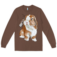 Chestnut Cute Bunny Long Sleeve Tee - RanaPortraitStore