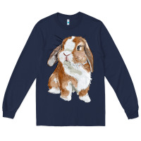 Navy Cute Bunny Long Sleeve Tee - RanaPortraitStore