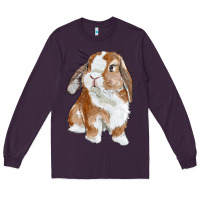 Plum Cute Bunny Long Sleeve Tee - RanaPortraitStore