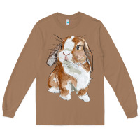 Toasted Coconut Cute Bunny Long Sleeve Tee - RanaPortraitStore