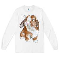 White Cute Bunny Long Sleeve Tee - RanaPortraitStore