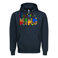 Navy be kind Zipper Hoodie - Zillion Design Studio
