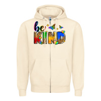 Sandshell be kind Zipper Hoodie - Zillion Design Studio