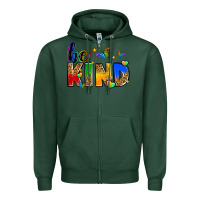Sports Green be kind Zipper Hoodie - Zillion Design Studio