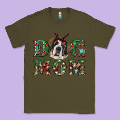 Christmas St. Bernard Dog Mom Classic Tee Designed By Ranaportraitstore