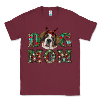 Burgundy christmas st. bernard dog mom Classic Tee - RanaPortraitStore