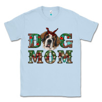 Dusty Blue christmas st. bernard dog mom Classic Tee - RanaPortraitStore