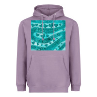 Lavender turquoise glitter heart Heavyweight Hoodie - JahusDesignShop