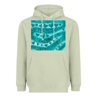 Matcha turquoise glitter heart Heavyweight Hoodie - JahusDesignShop
