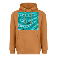 Meerkat turquoise glitter heart Heavyweight Hoodie - JahusDesignShop