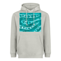 Moon Dust turquoise glitter heart Heavyweight Hoodie - JahusDesignShop