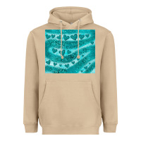Mushroom turquoise glitter heart Heavyweight Hoodie - JahusDesignShop