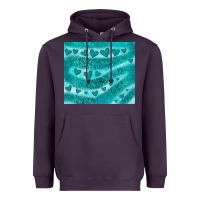 Plum turquoise glitter heart Heavyweight Hoodie - JahusDesignShop