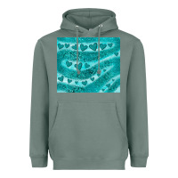 Sage turquoise glitter heart Heavyweight Hoodie - JahusDesignShop