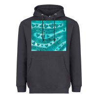 Smoke turquoise glitter heart Heavyweight Hoodie - JahusDesignShop