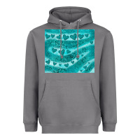 Storm turquoise glitter heart Heavyweight Hoodie - JahusDesignShop