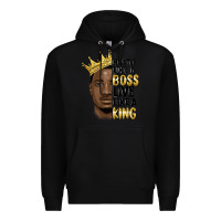 Black hustle like a boss live like a king malia Premium Hoodie - MaliasSmallBusiness