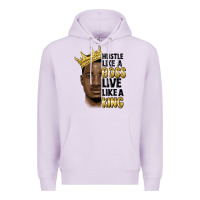 Lilac hustle like a boss live like a king malia Premium Hoodie - MaliasSmallBusiness