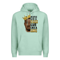 Seafoam hustle like a boss live like a king malia Premium Hoodie - MaliasSmallBusiness